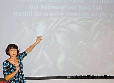 薛綺雯指，由於過度捕撈，全球至少42種石斑魚有存活威脅。來源 香港《文匯報》